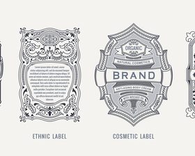 Design emblems stickers beer labels vector