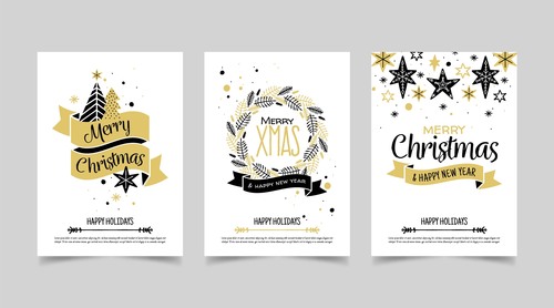 Design christmas cards template vector