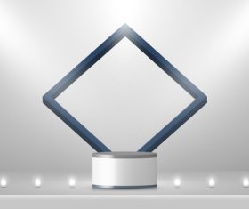 Diamond background and platform base vector
