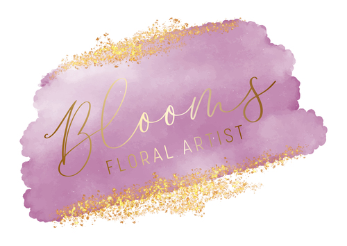 Elegant watercolour logo with gold glitter elements vector
