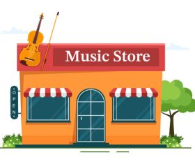 Featured music store vector