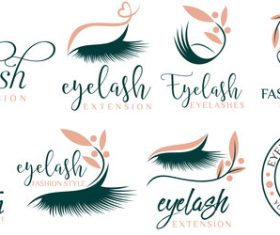 Femininity eyelash logo vector