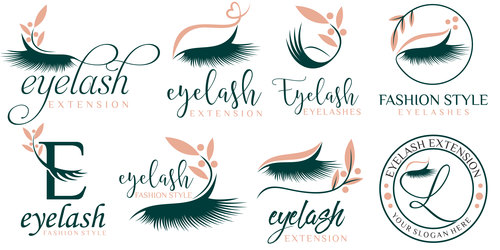 Femininity eyelash logo vector