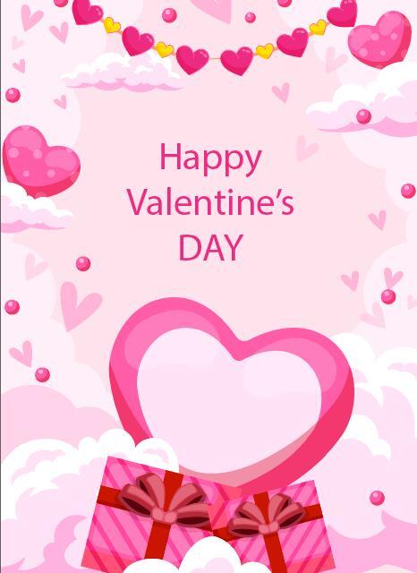 Flat valentines day background vector