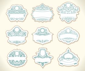Flower decoration design template framework vector