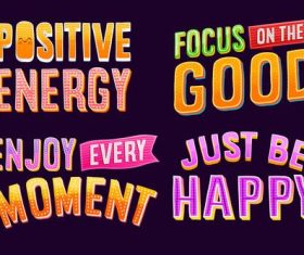 Focus on the good editable font vector