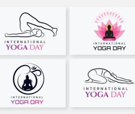 For your health yoga day logo vector