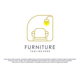 Furnitur logo design vector