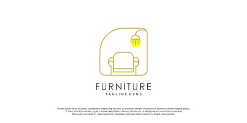 Furnitur logo design vector