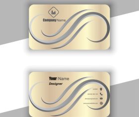 Gold and silver background business card vector