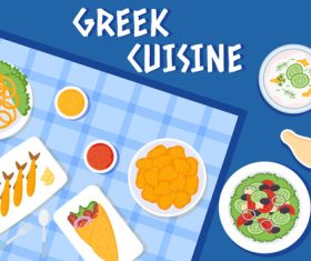 Good to eat greek cuisine vector