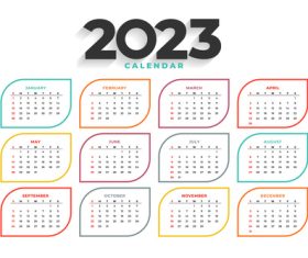 Great 2023 calendar design vector
