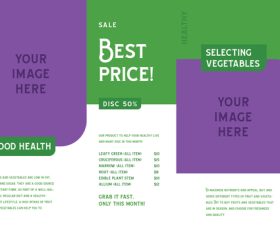 Healthy ingredients brochure vector