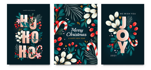 Holiday greeting card vector design