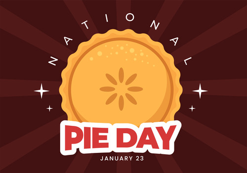 Illustrated vector to celebrate the national pie day