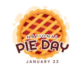 Illustration vector of national baking pie day