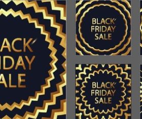 Instagram posts collection black friday background vector