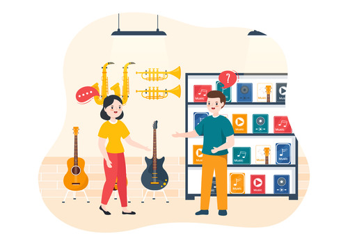 Introduce music equipment vector to customers