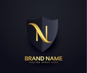 Letter n luxury logo vector