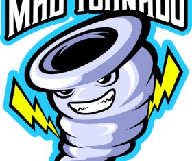 Mad tornado logo vector