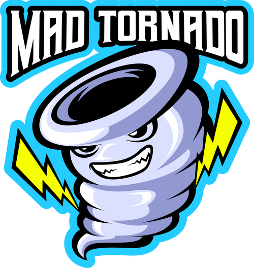 Mad tornado logo vector