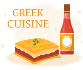 Moussaka greek food vector