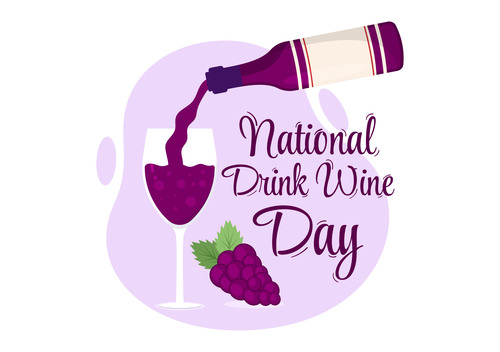 National drink wine day vector