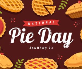 National pie day illustration vector