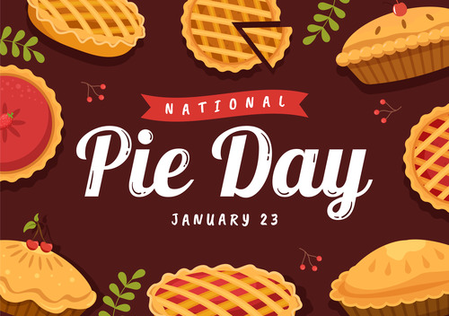 National pie day illustration vector