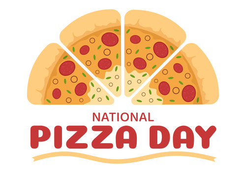 National pizza day illustration vector