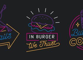 Neon billboard vector