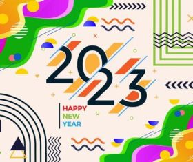 New year 2023 abstract beautiful background design vector