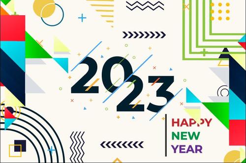 New year 2023 abstract simple background vector