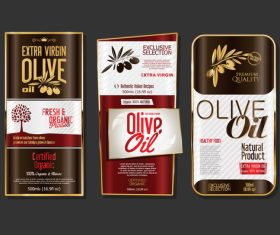 Olive oil label design vector
