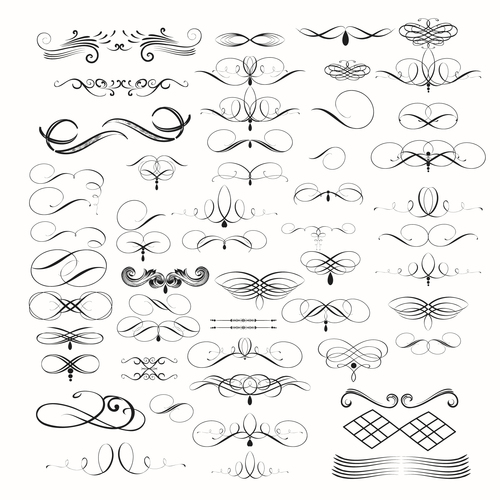 Ornaments collection vector