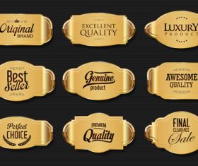 Ornate labels collection vector