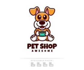 Pet shop logo vector