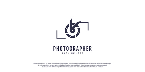 Photographer logo design vector