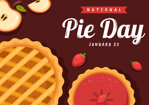 Pie day illustration vector