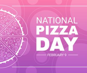 Pizza Day poster illustration vector