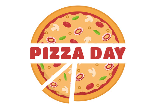 Pizza day illustration vector