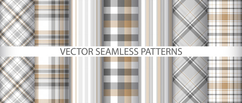 Plaid pattern seamless background vector