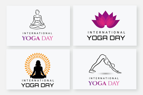 Popular sports international yoga day vector