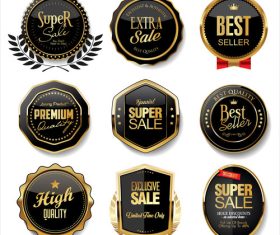 Promotion labels style vector