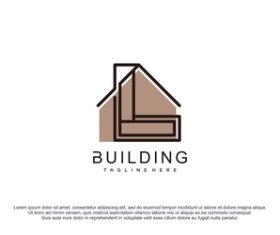 Real estate logo design vector