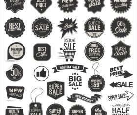 Sale or discount labels special offer price tag collection vector