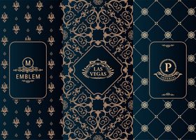 Seamless packaging luxury design vector