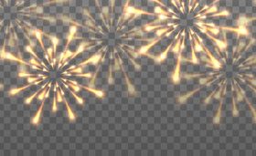 Set off golden fireworks vector