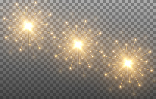 Spark lamp vector on independent transparent background