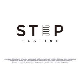 Step logo design vector